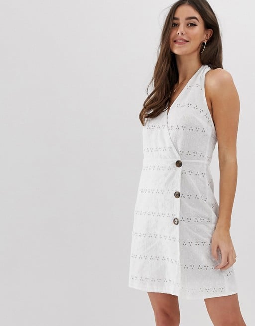 ASOS DESIGN Palm Broderie Sundress