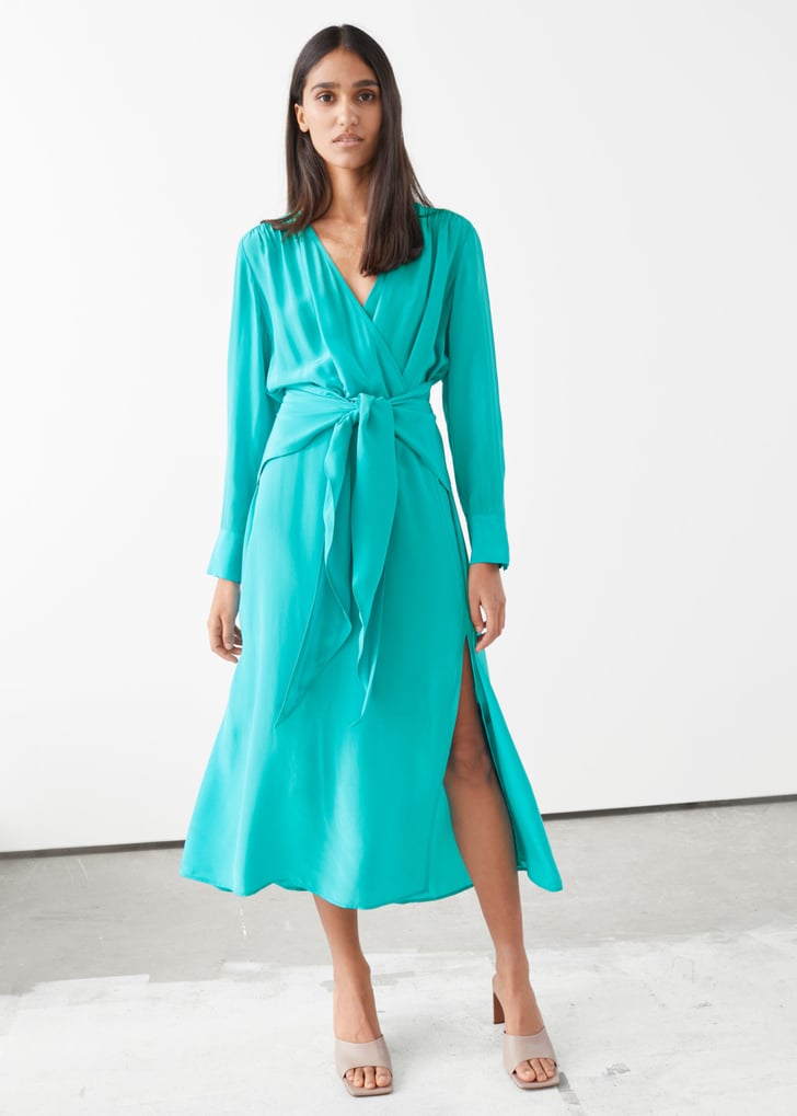 & Other Stories Scarf Tie Flowy Midi Dress What to Wear to a