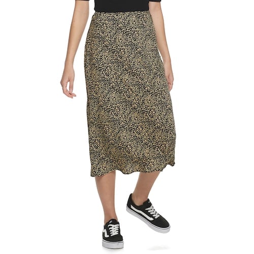 POPSUGAR Midi Skirt in Leopard Texture