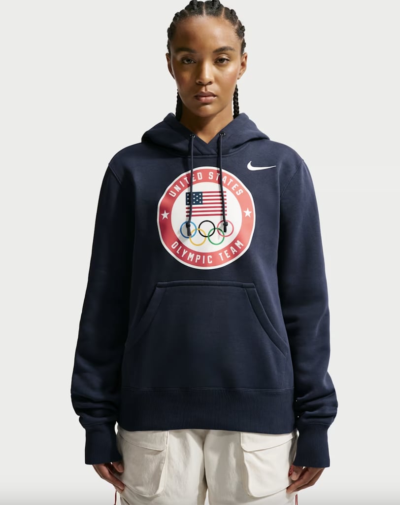 Nike United States Olympic Team Phoenix Fleece Hoodie ($85)
Nike's Phoenix Fleece hoodie is the perfect mix of polished meets comfortable. The premium fleece fabric feels luxe, while the bold Team USA detailing makes it clear who you're rooting for. It's a staple you can wear from workouts to watch parties.