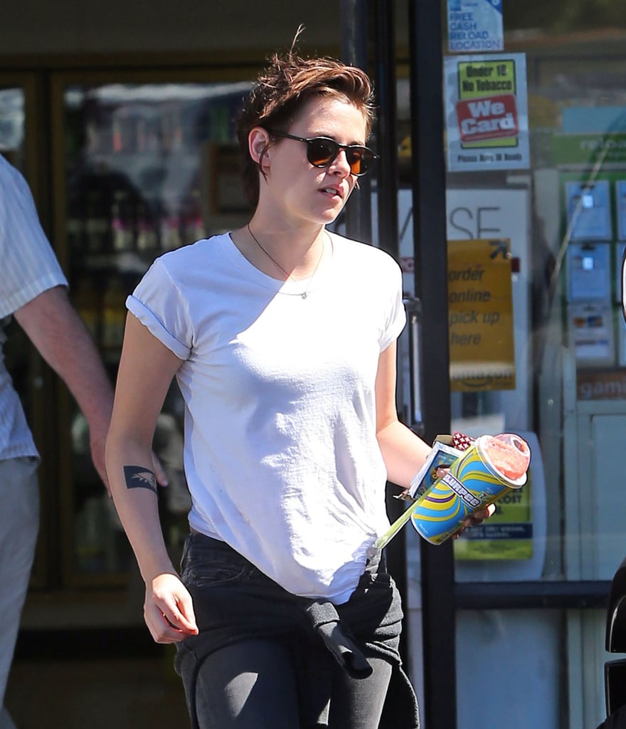 Kristen Stewart picked up some treats at 7-Eleven in LA on Saturday.