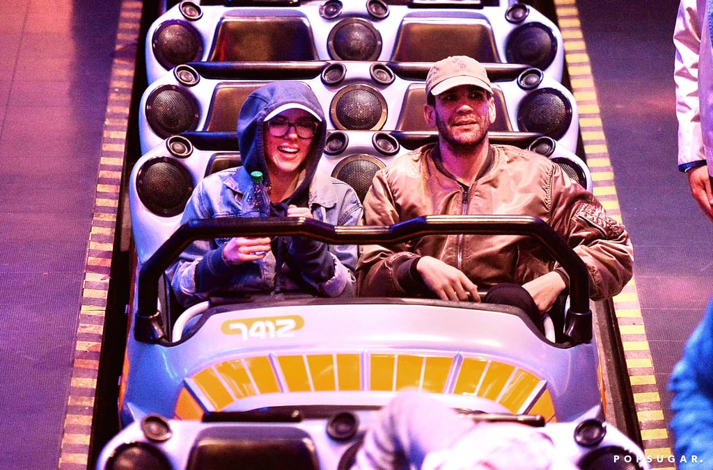 Scarlett Johansson and Romain Dauriac at Disneyland 2016