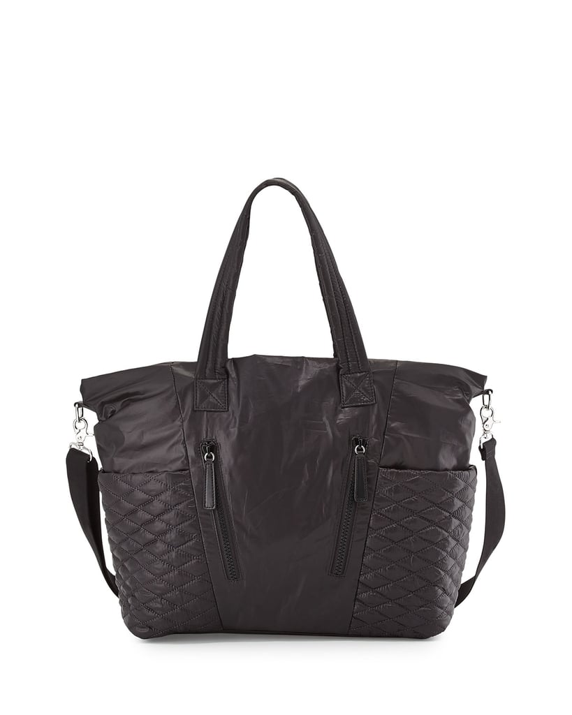 Rebecca Minkoff Yoko Leather-Trim Baby Bag, Black ($295)