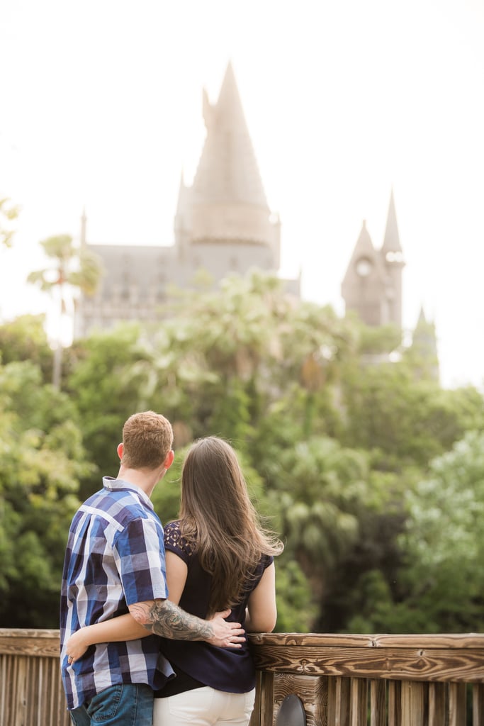 Engagement Photos at the Wizarding World of Harry Potter