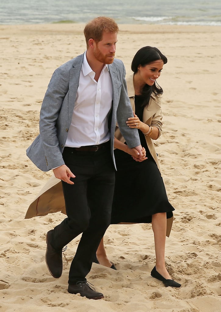 Meghan Markle Black Club Monaco Dress on the Beach 2018