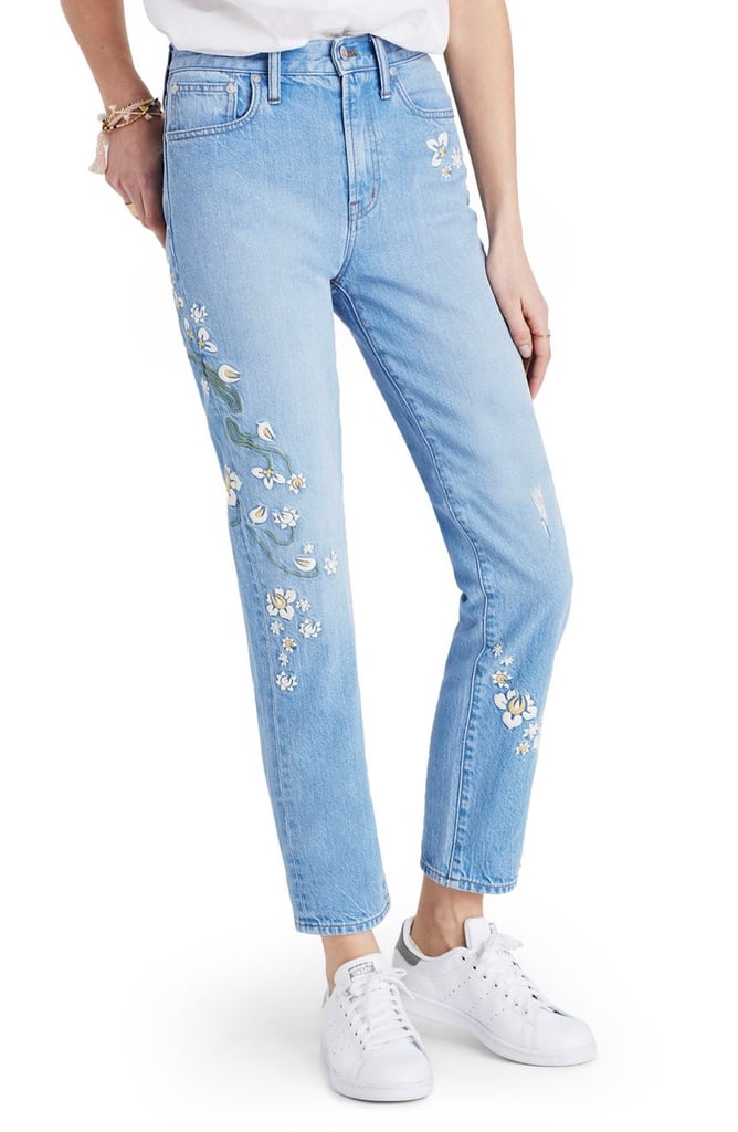 The swirling bouquets on the sides of Madewell's Perfect Summer High-Waist Embroidered Jeans ($148) speak to the mood of the sunny season.