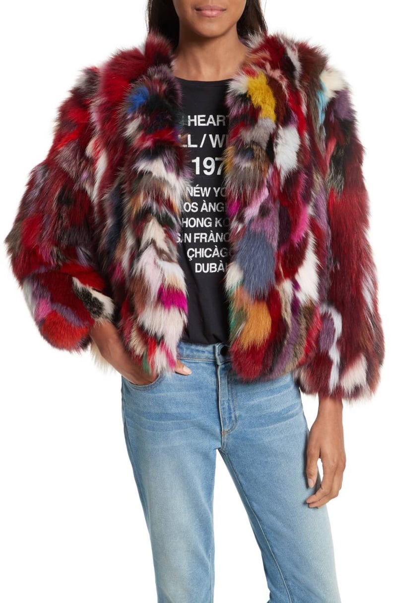 Rebecca Minkoff Rachel Genuine Fox Fur Jacket