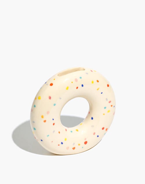 Object-Matter Ceramic Sprinkles Donut Vase