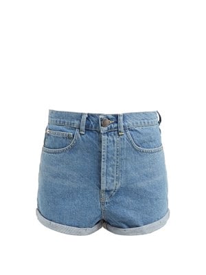 Raey Low Cut-Off Denim Shorts