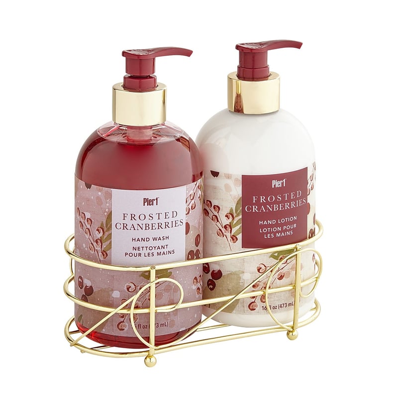 Frosted Cranberries Soap and Lotion Caddy