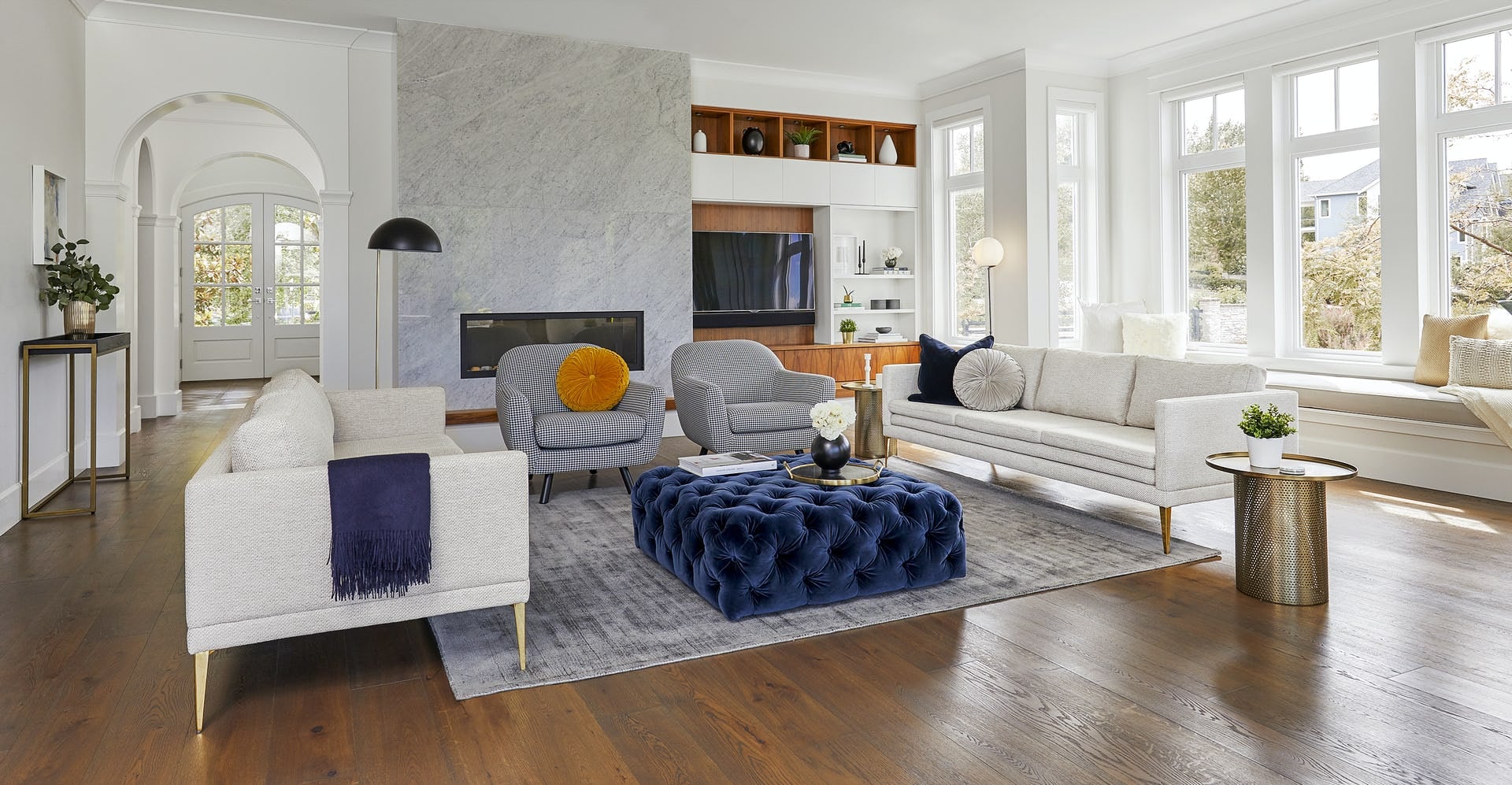 Houndstooth loveseat shop