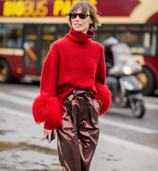red paperbag trousers outfit