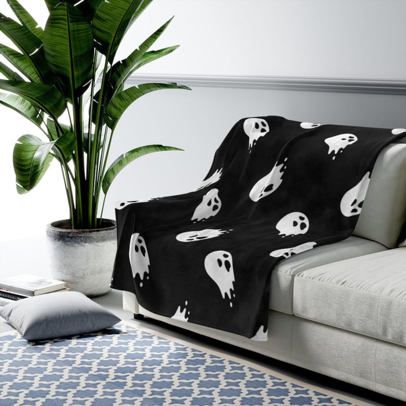 Sad Ghost Velveteen Plush Blanket