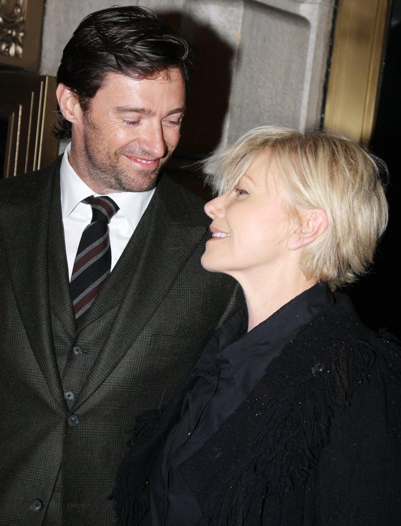 The actor sweetly smiled at his wife during the Broadway opening night of Exit the King in March 2009.