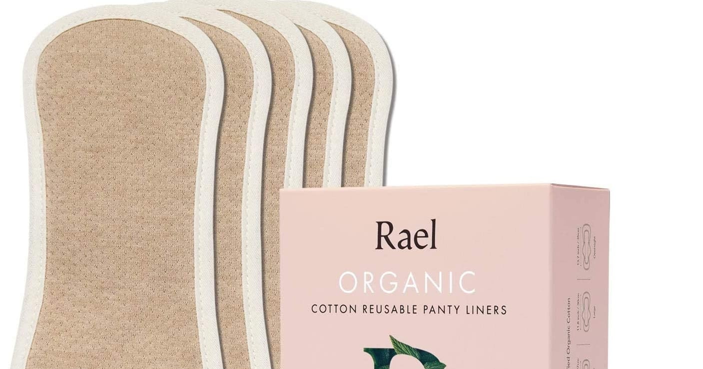 Rael Reusable Panty Liners Menstrual, Organic Cotton Cover
