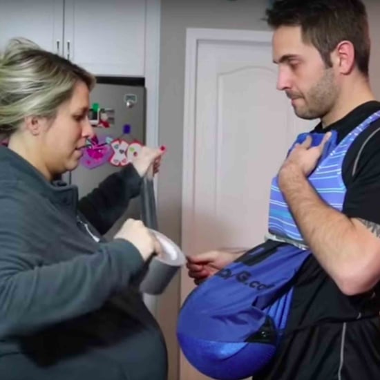 Dad Pretends to Be Pregnant Using a Medicine Ball