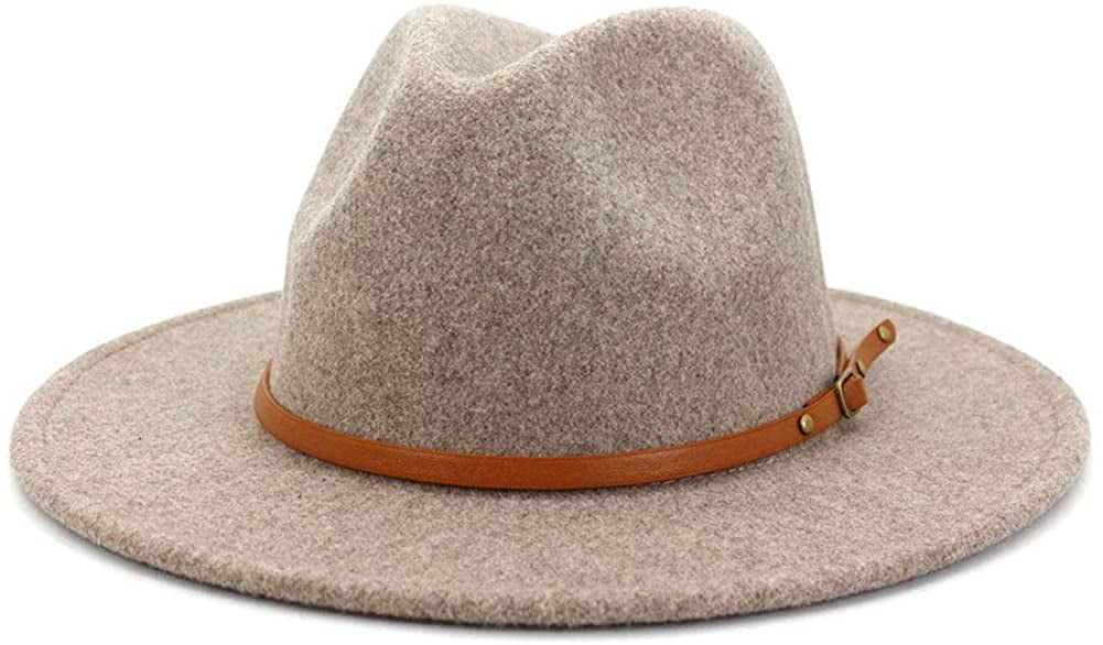 Lisianthus Belt Buckle Wool Wide-Brim Hat