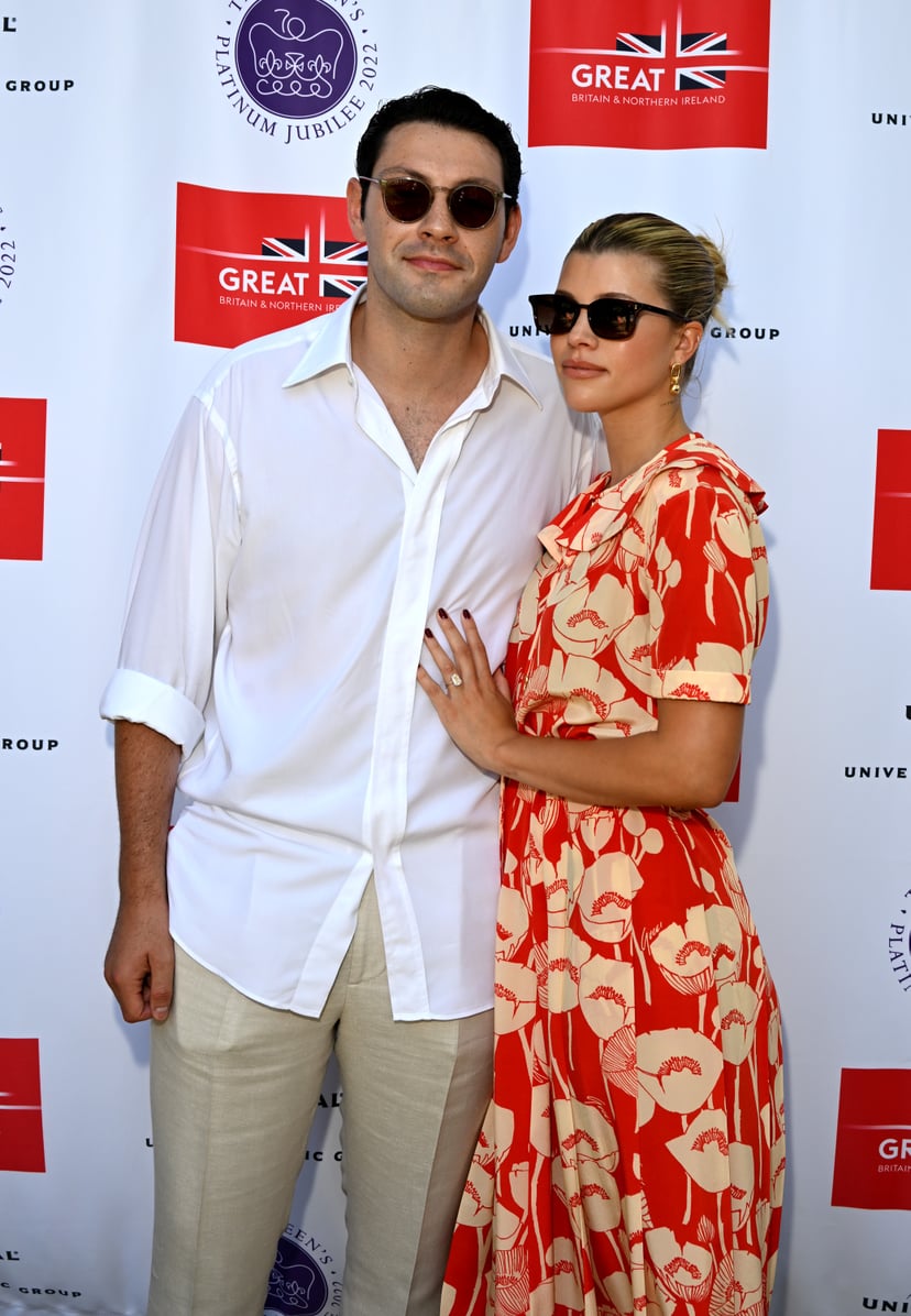 LOS ANGELES, CALIFORNIA - JUNE 11: Elliot Grainge and Sofia Richie attend the British Consulate's celebration of Her Majesty the Queen's Platinum Jubilee on June 11, 2022 at the British Consulate General Residence in Los Angeles, California. (Photo by Les