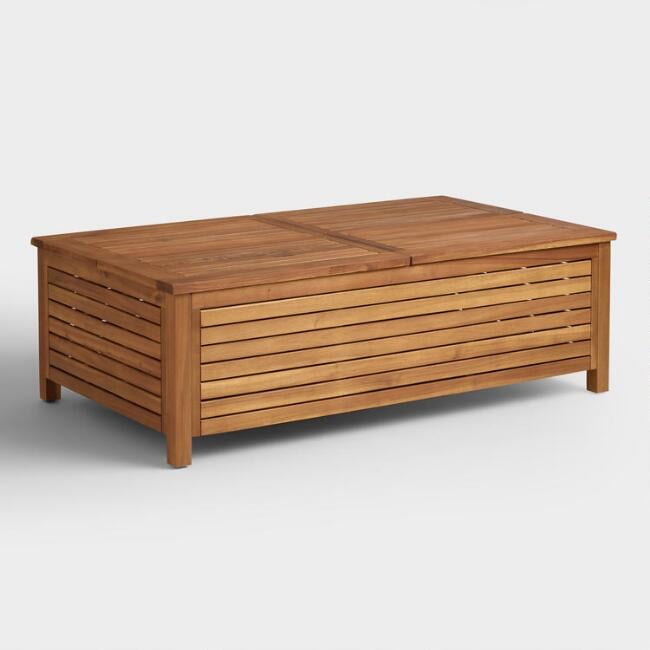 Wood Praiano Outdoor Storage Coffee Table