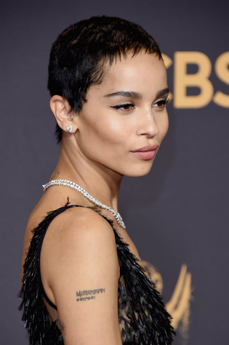 Zoe Kravitz at the 2017 Emmy Awards