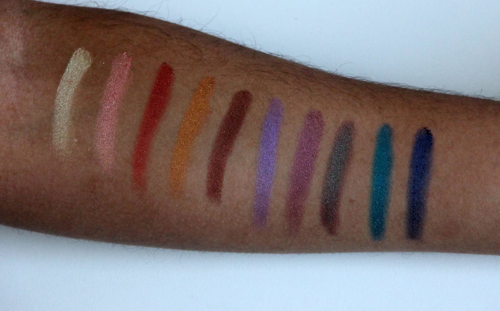 Urban Decay Afterdark Eye Shadow Palette Swatched on Medium Skin