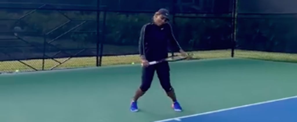 Watch Serena Williams Dance to "Body" During Tennis Practice