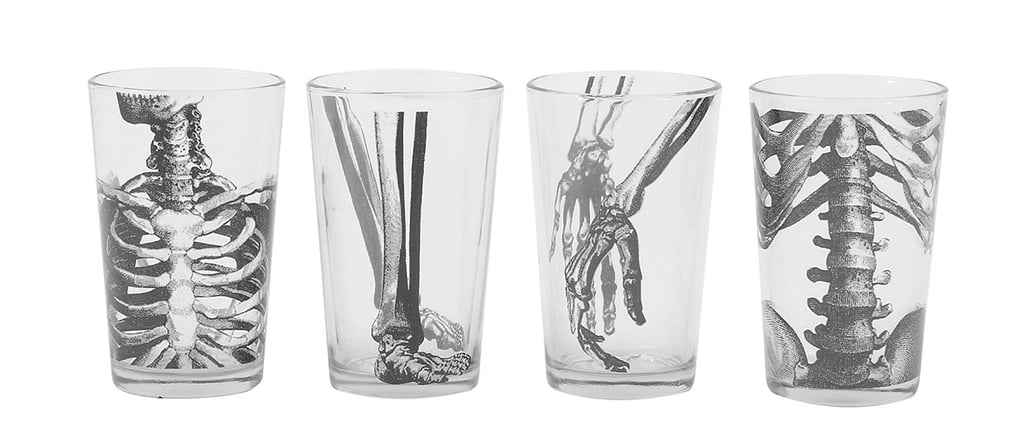 Skeleton Drinking Glass Set