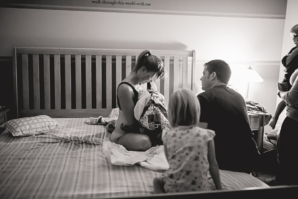 Black and White Photos of a Home Birth