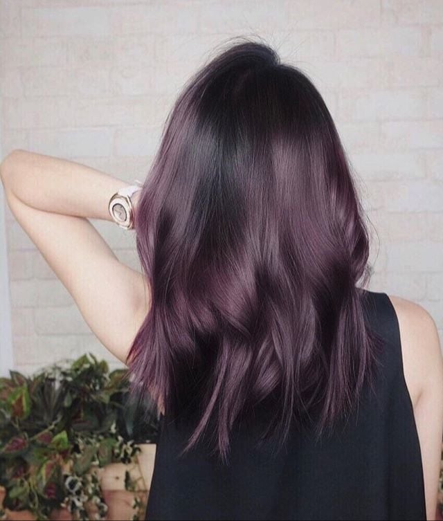 Eggplant Hair Color Trend Popsugar Beauty