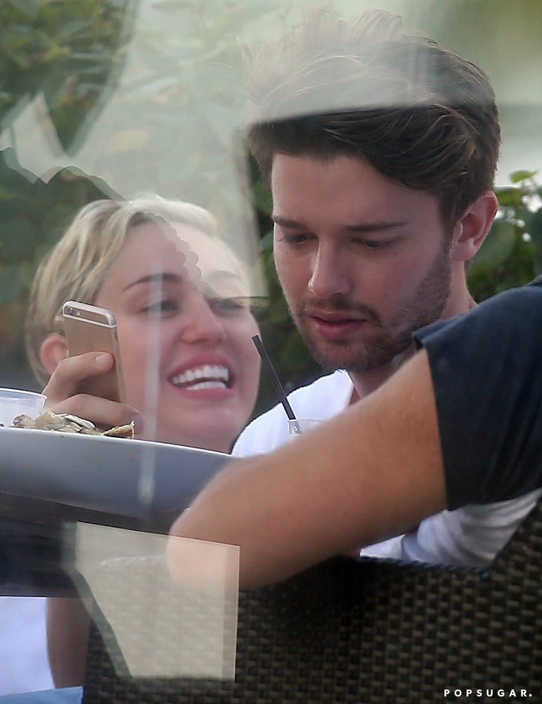 Miley Cyrus and Patrick Schwarzenegger at Art Basel 2014