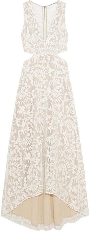 Alice + Olivia Juelia Cutout Embroidered Tulle Dress ($485)