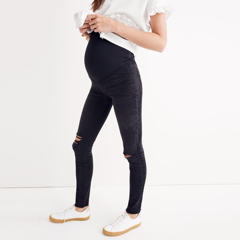 Madewell Maternity Over-the-Belly Skinny Jeans in Black Sea