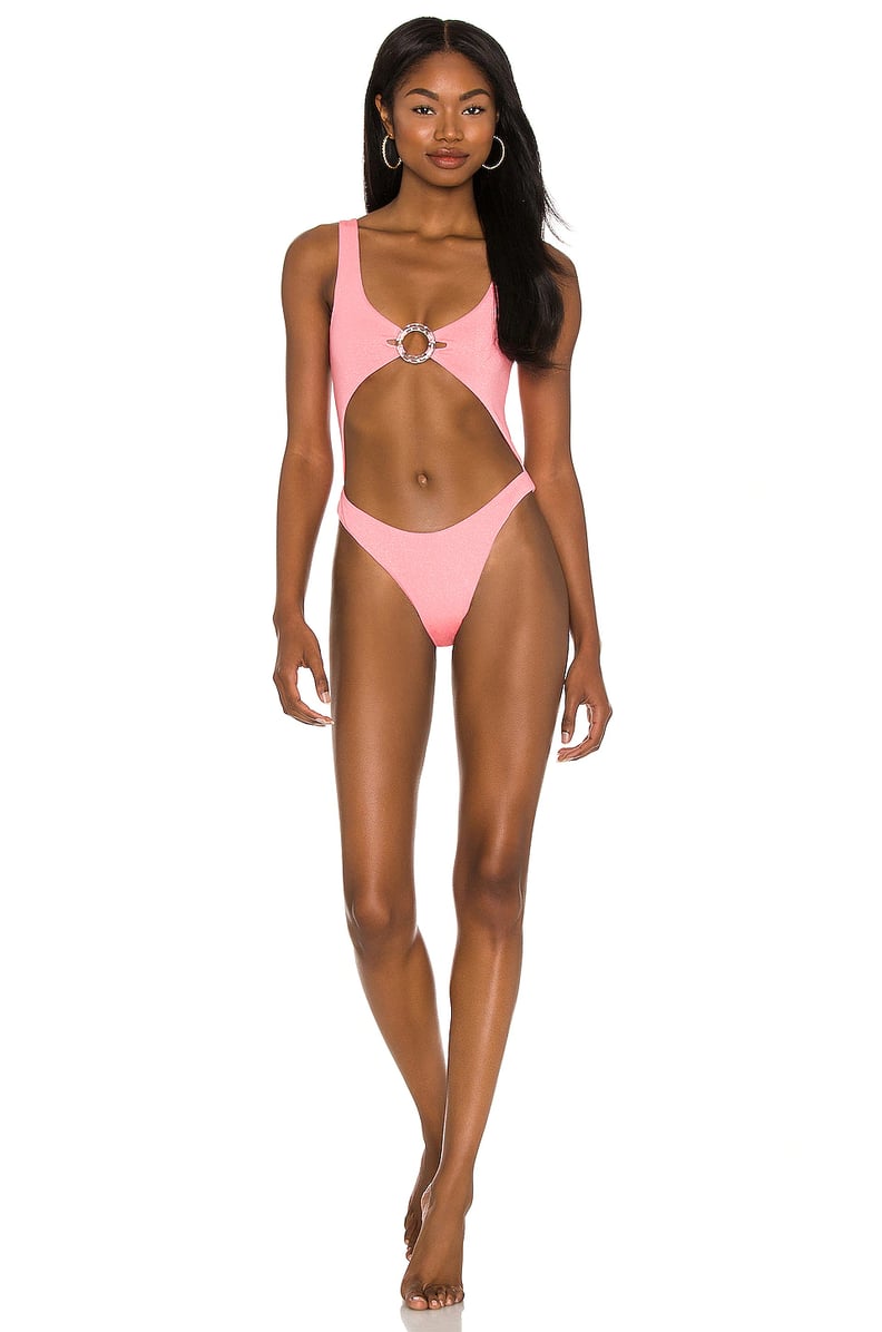 Beach Bunny Kendall Glitter Monokini in New Origami