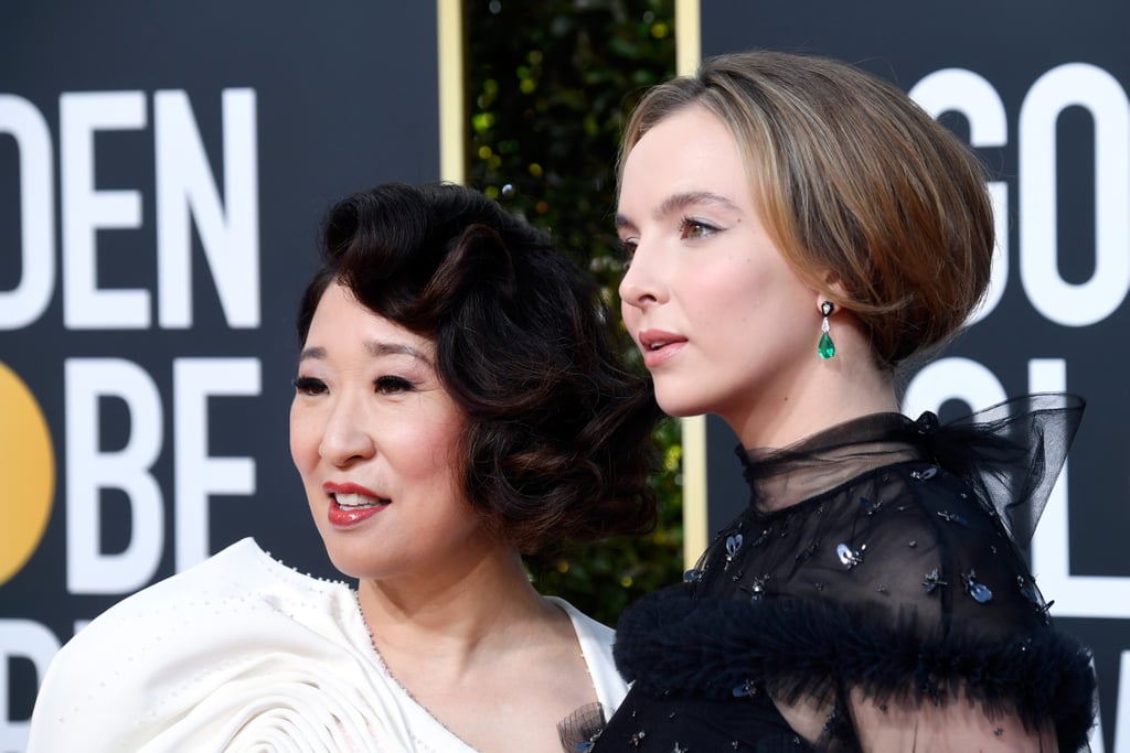 Sandra Oh and Jodie Comer at 2019 Golden Globes