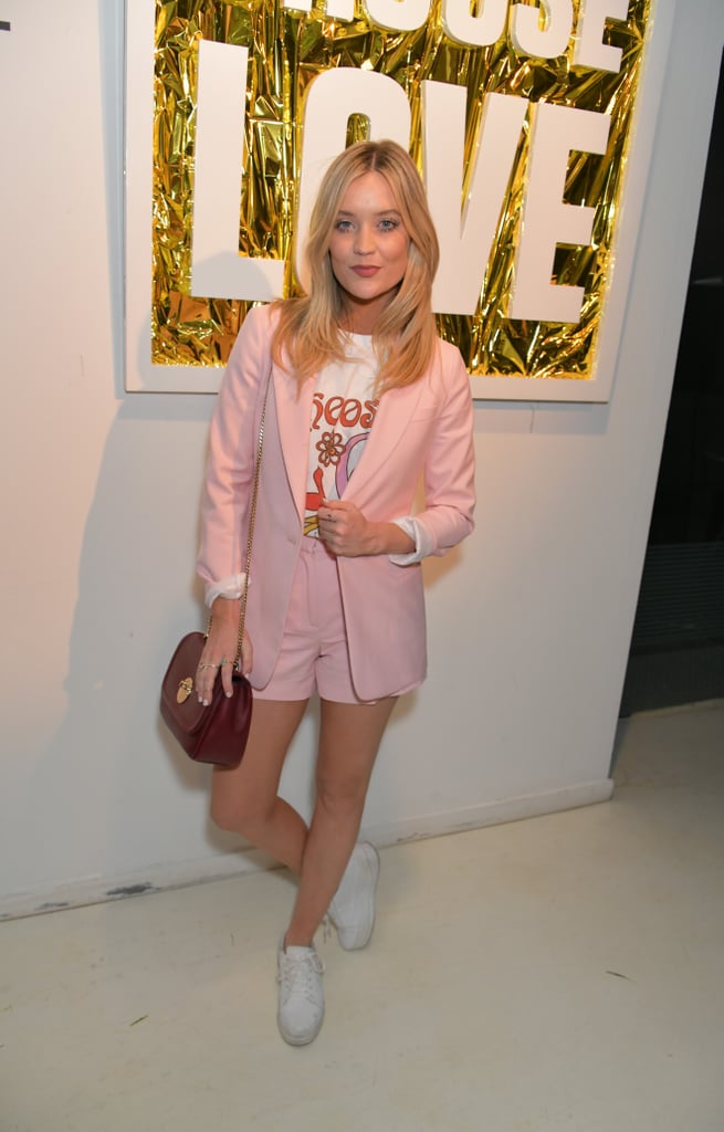 Laura Whitmore Wears a Pale-Pink Suit