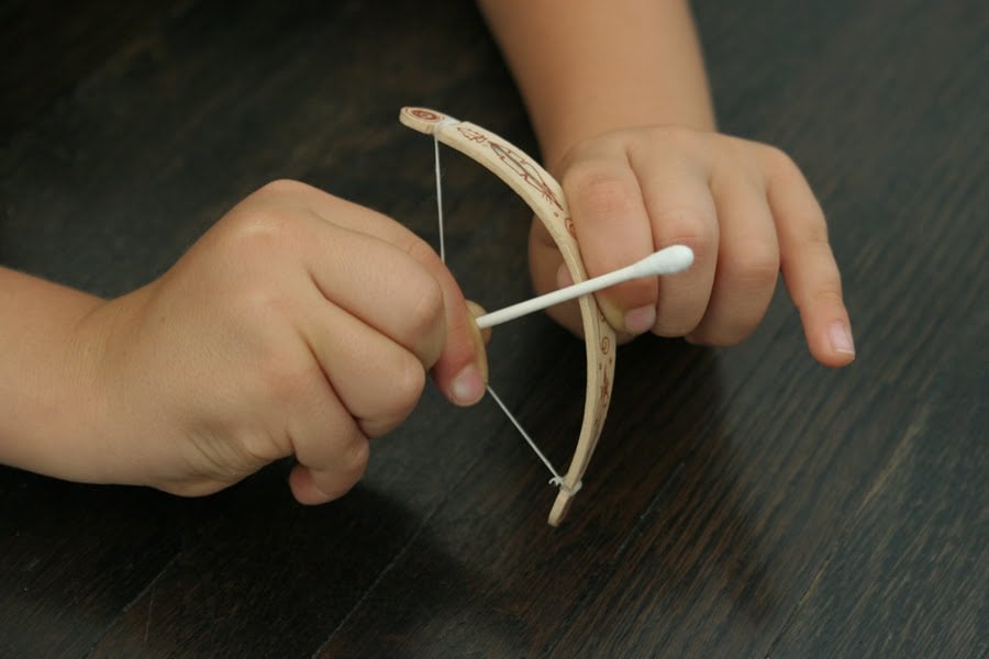 Tiny Popsicle Stick Bow and Arrow