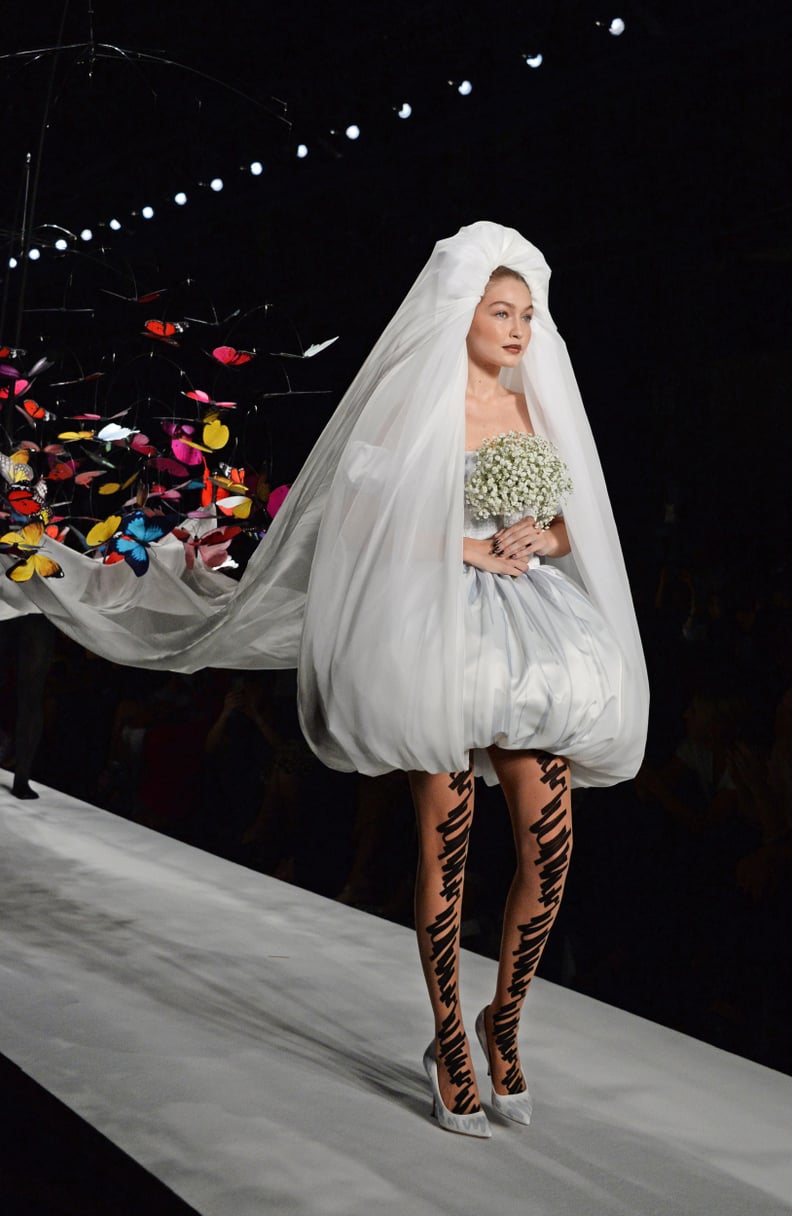 Gigi Hadid as a Bride in Moschino's Spring / Summer 2020 Show