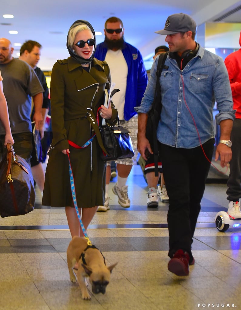 Lady Gaga and Taylor Kinney at NYC Airport October 2015