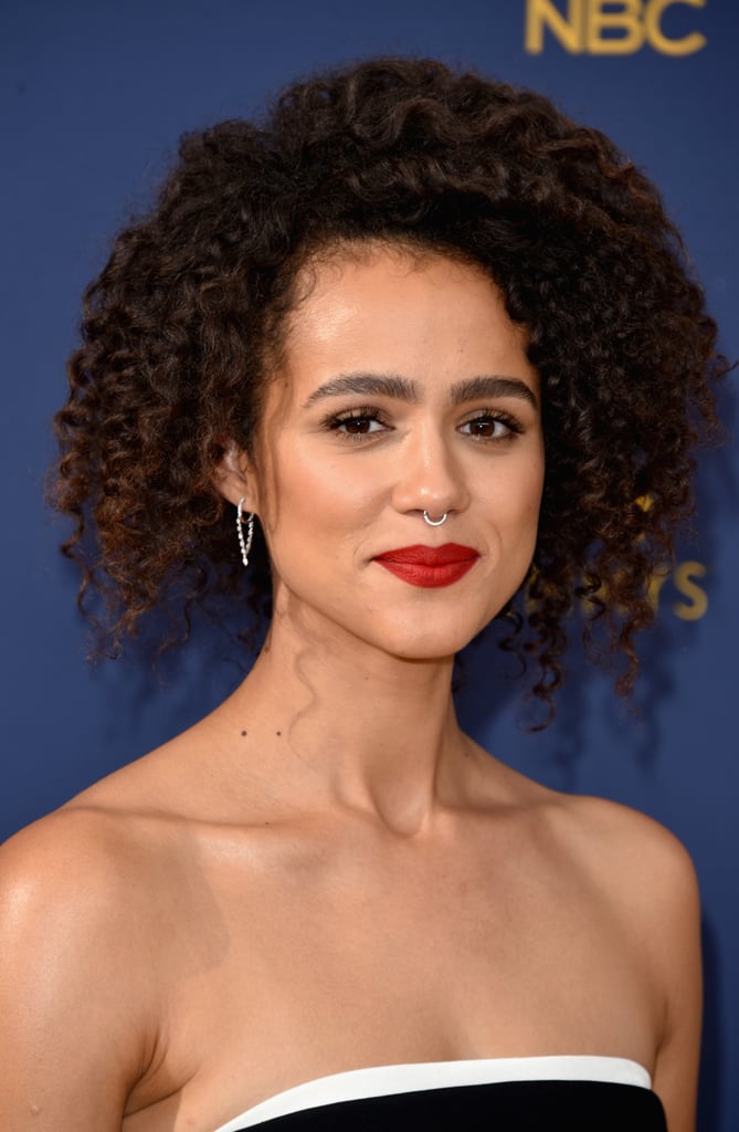 Nathalie Emmanuel's Classic Crimson Lips