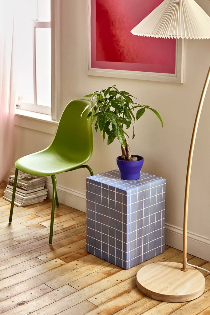 A Checkered Side Table: Indoor/Outdoor Short Tiled Side Table
