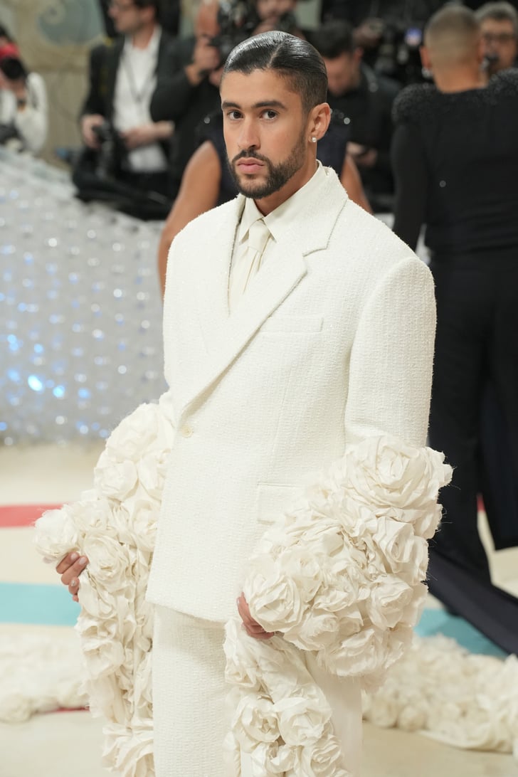 Bad Bunny at the 2023 Met Gala Bad Bunny's White Jacquemus Pantsuit