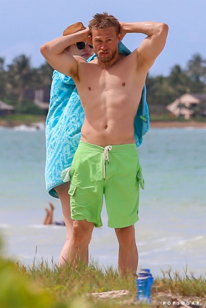 Charlie Hunnam and Morgana McNelis Pictures in Hawaii 2018