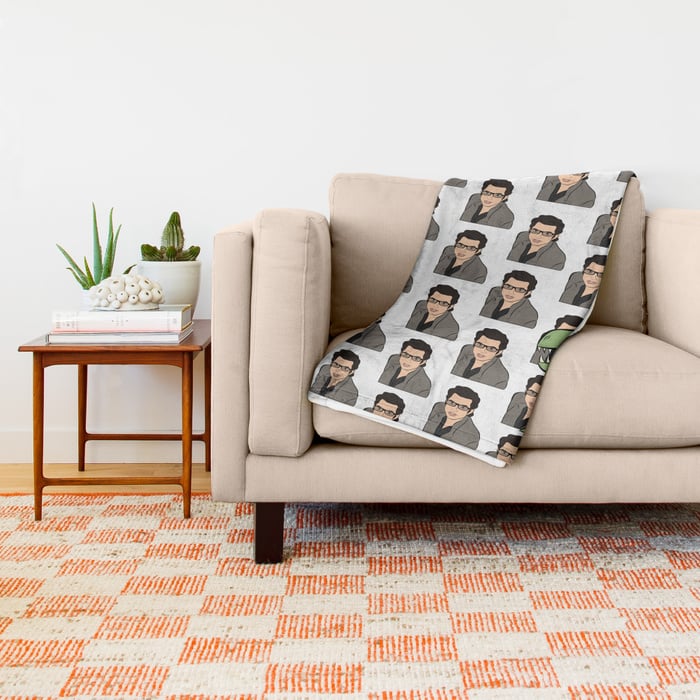 Jeff Goldblum Squared Throw Blanket