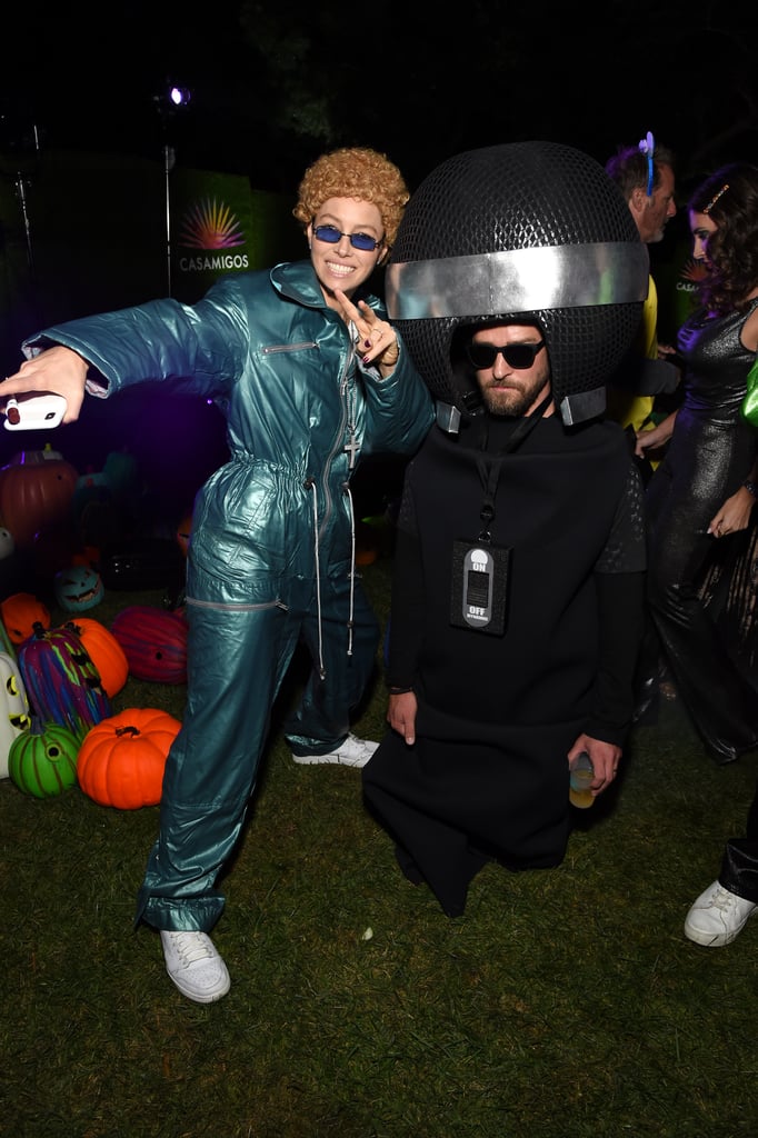 Jessica Biel and Justin Timberlake's *NSYNC and Microphone Halloween Costumes