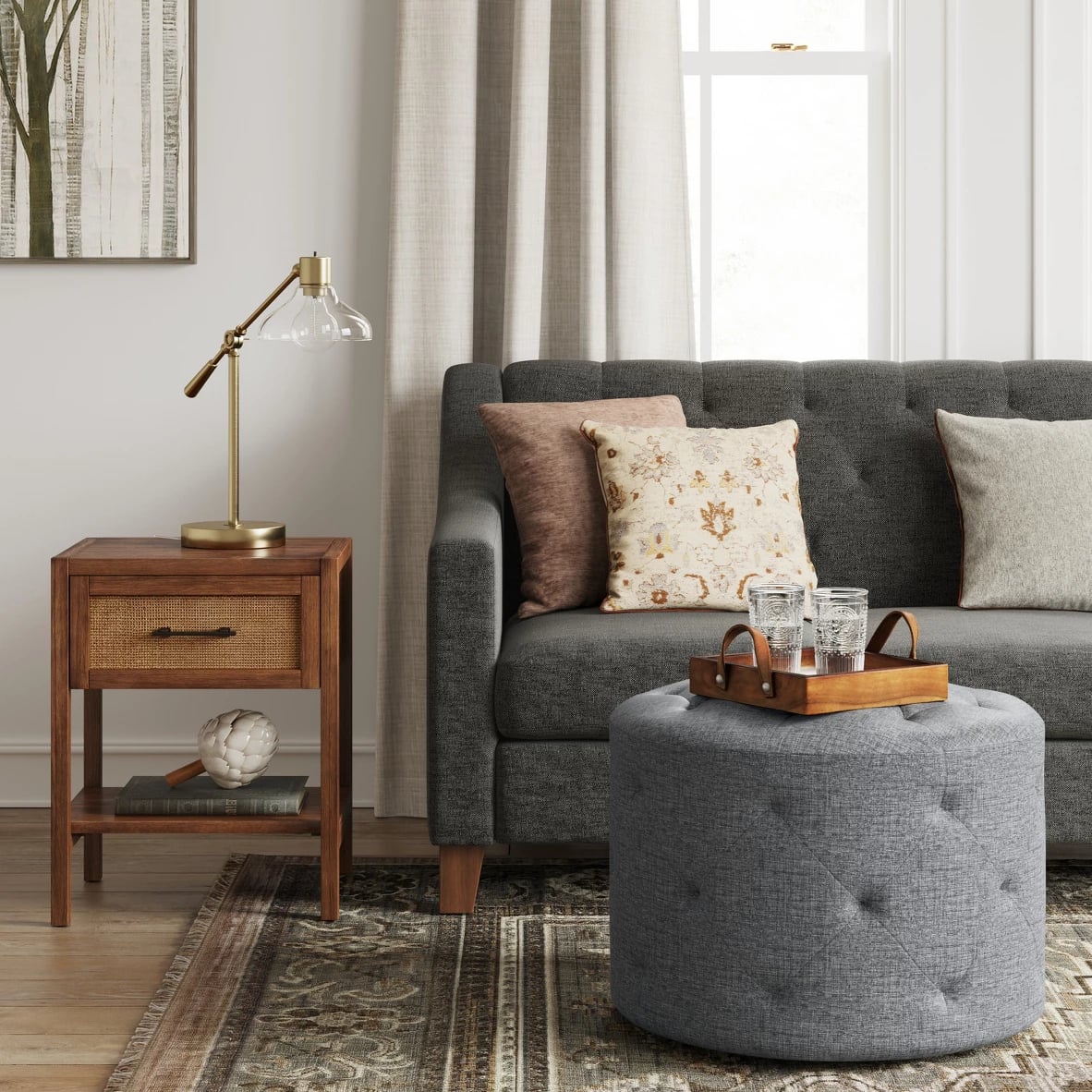 threshold tufted ottoman