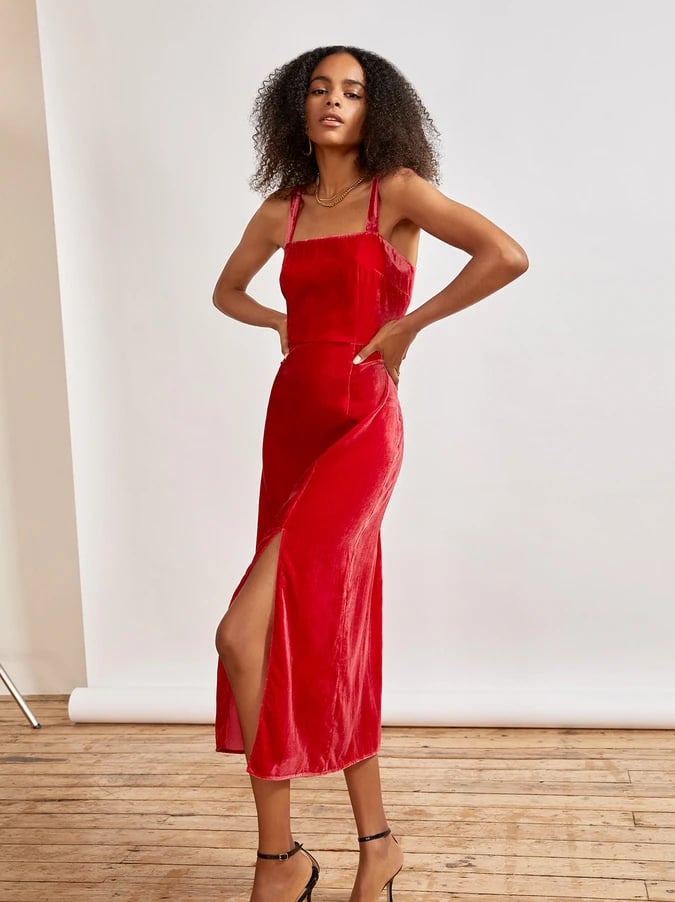Kitri Studio Mara Red Velvet Dress