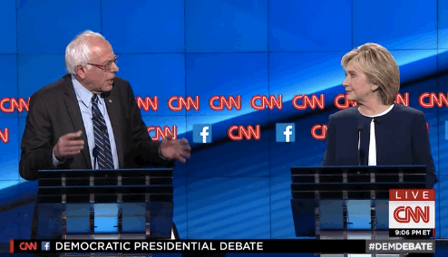 Bernie Sanders faced off with Clinton on capitalism.
