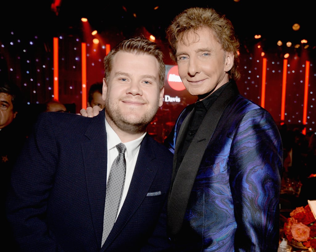 Pictured: Barry Manilow and James Corden