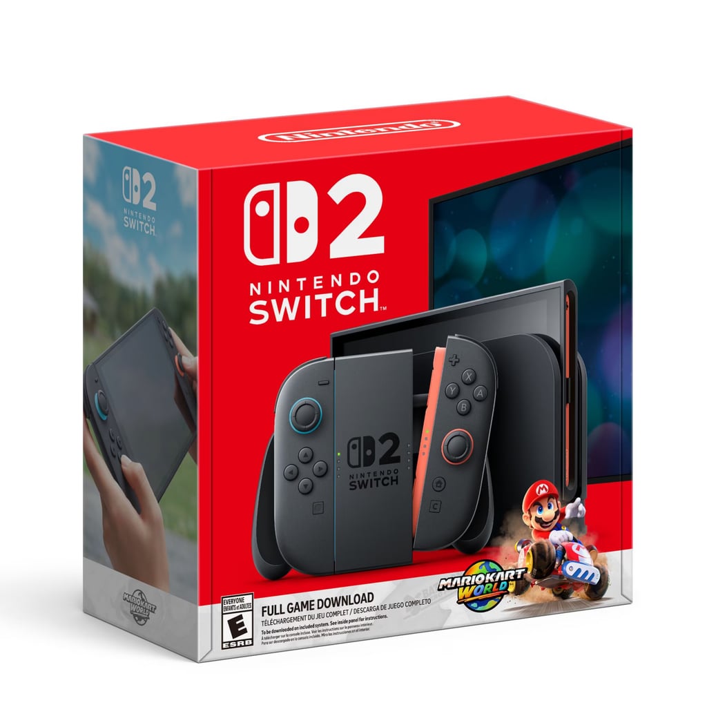 Nintendo Switch 2 + Mario Kart World Bundle ($499)
It feels like just yesterday the original Nintendo Switch was the holiday must-have, but the next-gen version is finally here. The Nintendo Switch 2 plays both old favorites and new titles, adds built-in Game Share and GameChat, and runs better than ever. This Walmart bundle even comes with Mario Kart World preloaded, so you can start racing right out of the box.