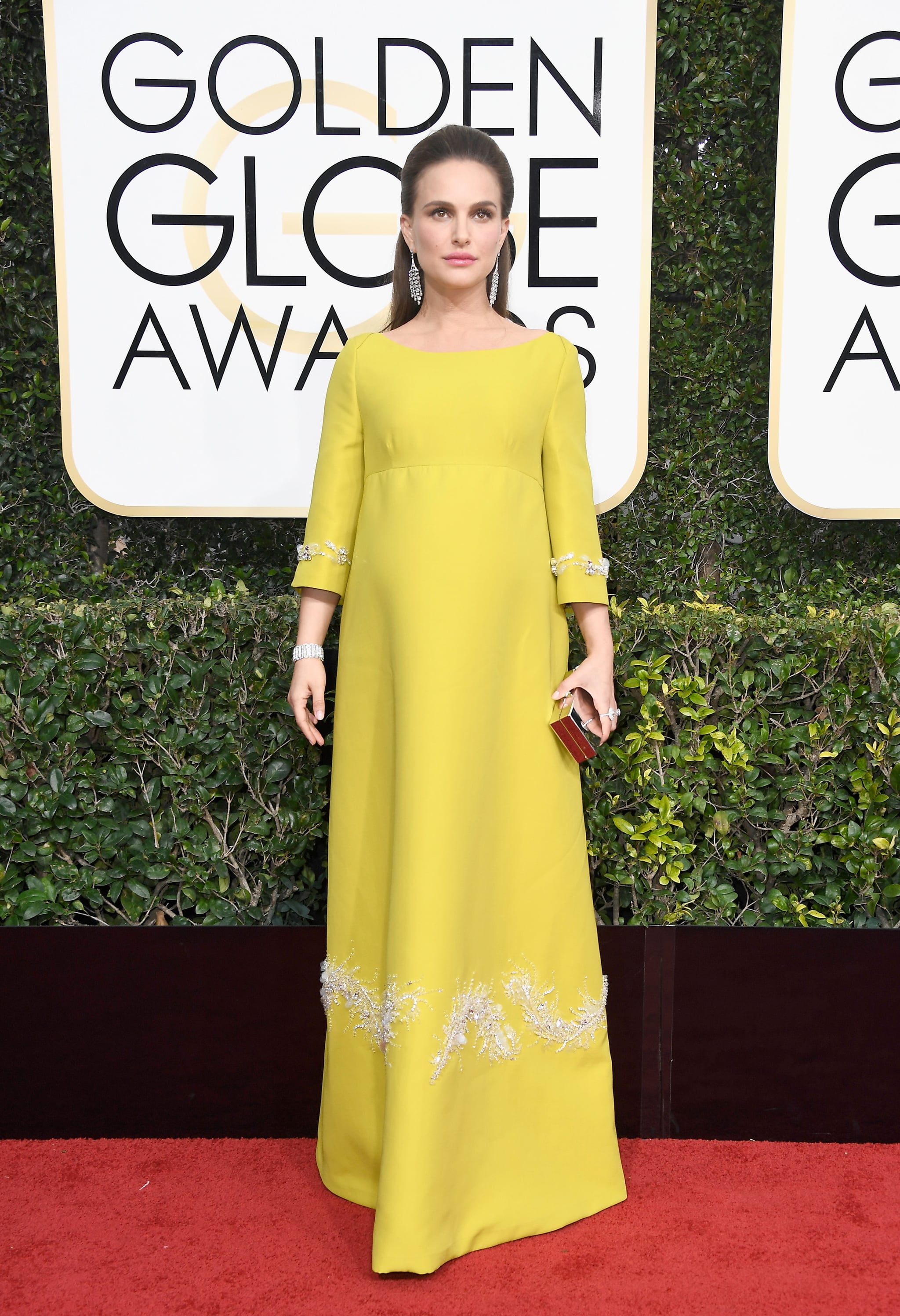 Natalie Portman Prada Dress Golden Globe Awards 2017 | POPSUGAR Fashion